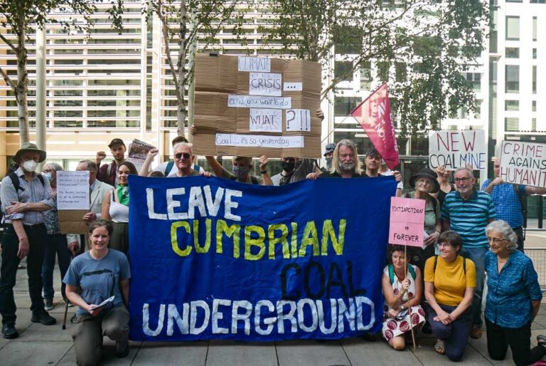 Creative opposition to proposed Cumbrian coking coal mine on first day of public inquiry